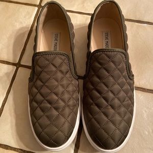 Steve Madden Olive Green Slip On Sneaker